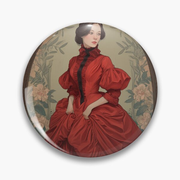 Item preview, Victorian Lady in Red - Timeless Elegance designed and sold by VictorianDreams.