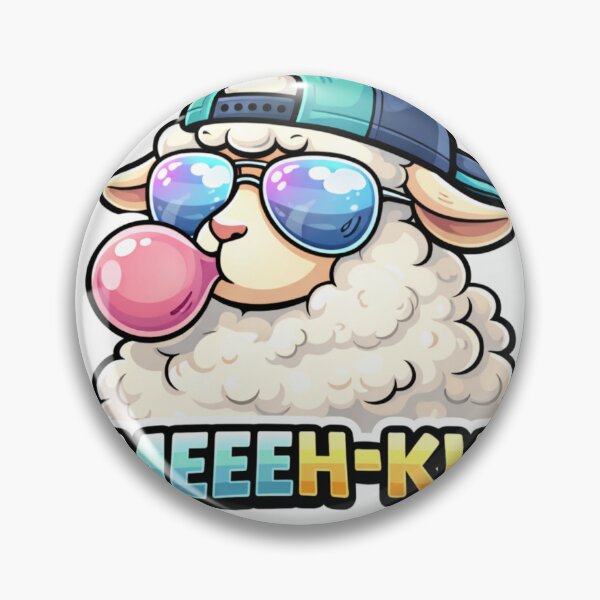 Item preview, Cool Sheep Blowing Bubble Gum - Funny Streetwear Lamb - MEEEH-KHI Cartoon Sticker designed and sold by ZYNORAworld.