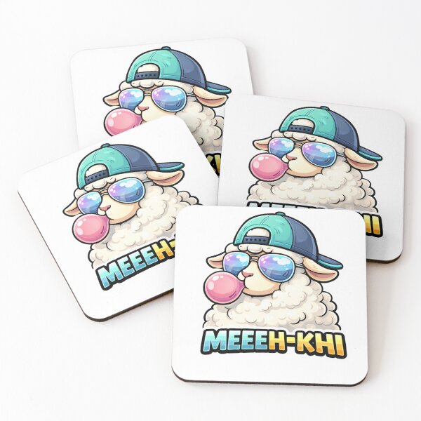 Item preview, Cool Sheep Blowing Bubble Gum - Funny Streetwear Lamb - MEEEH-KHI Cartoon Sticker designed and sold by ZYNORAworld.