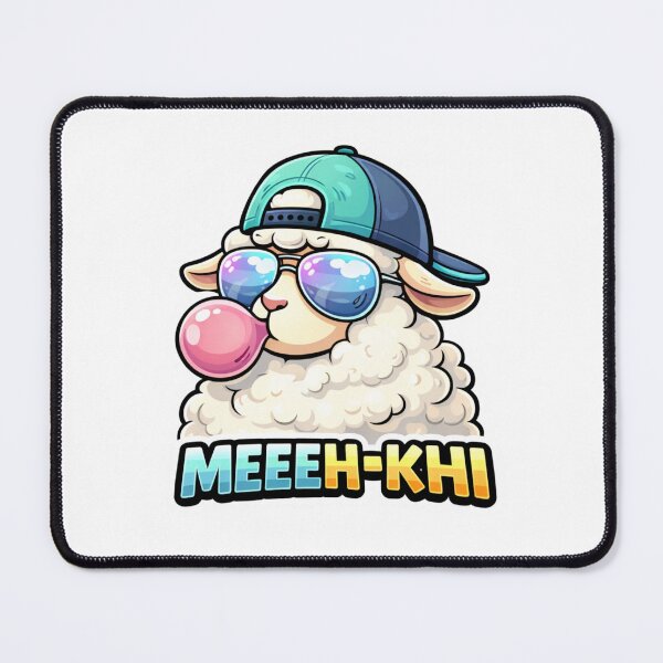 Item preview, Cool Sheep Blowing Bubble Gum - Funny Streetwear Lamb - MEEEH-KHI Cartoon Sticker designed and sold by ZYNORAworld.
