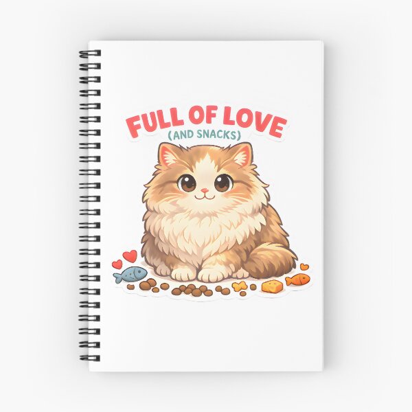 Item preview, Full of Love (and Snacks) – Cute Fluffy Cat Vet Sticker designed and sold by Bettybee00.