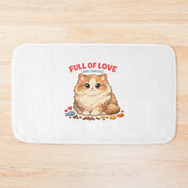 Item preview, Full of Love (and Snacks) – Cute Fluffy Cat Vet Sticker designed and sold by Bettybee00.