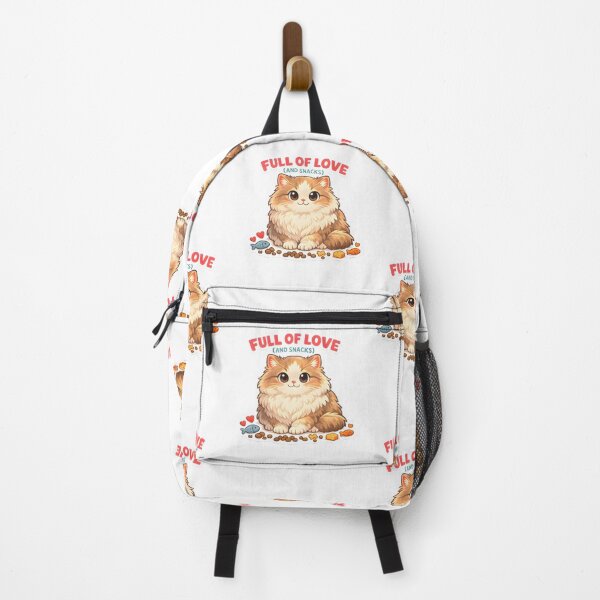 Item preview, Full of Love (and Snacks) – Cute Fluffy Cat Vet Sticker designed and sold by Bettybee00.