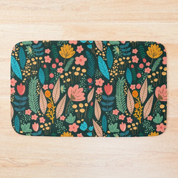 Item preview, Romantic flower garden in spring - blue background designed and sold by Srta  Margarita.