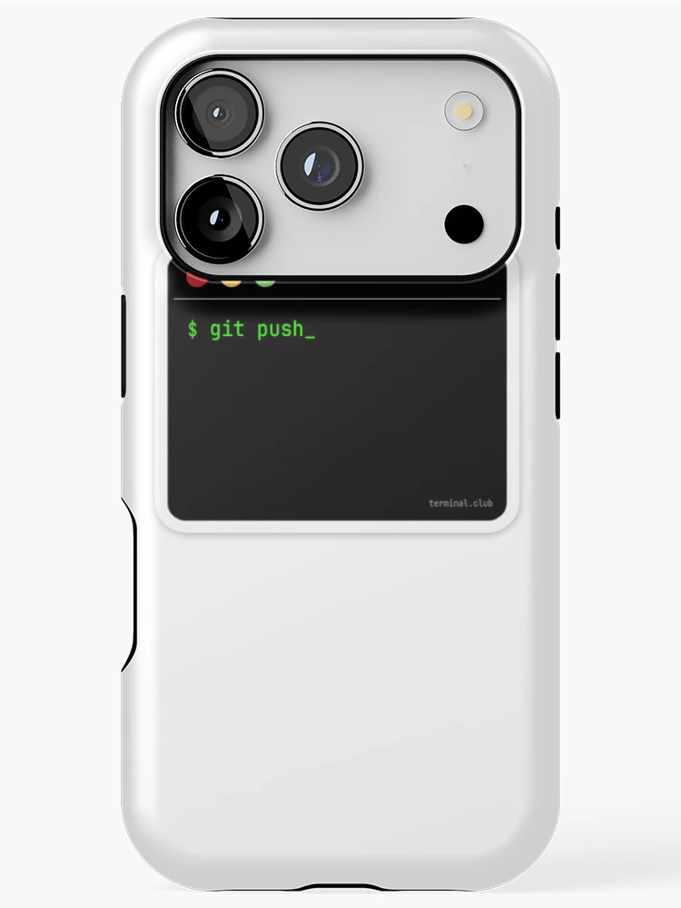 Thumbnail 1 of 4, iPhone Case, git push – Minimal Developer Command designed and sold by TerminalClub.