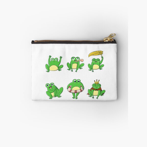 Item preview, Cute Green Frog Sticker Sheet - Funny Froggy Pack - Kawaii Frog Aesthetic Set designed and sold by ZYNORAworld.