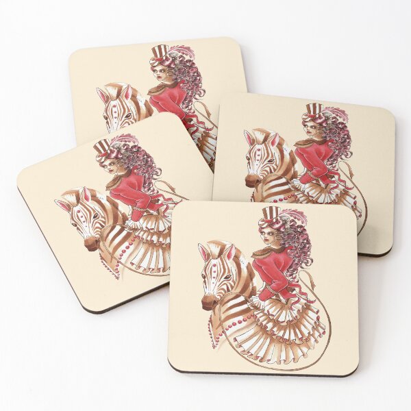 Item preview, Vintage Circus Rider with Zebra Fantasy Art designed and sold by LCWaterworth.