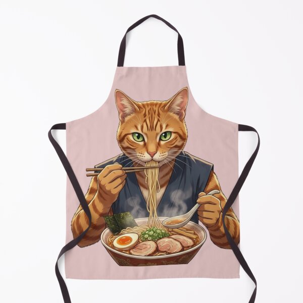 Item preview, Stylish Orange Cat enjoying Ramen Noodles. designed and sold by Logixly.