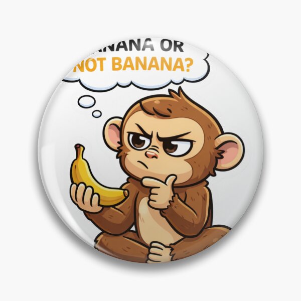 Item preview, Banana or Not Banana Monkey - Funny Shakespeare Parody - Thinking Ape Sticker designed and sold by ZYNORAworld.