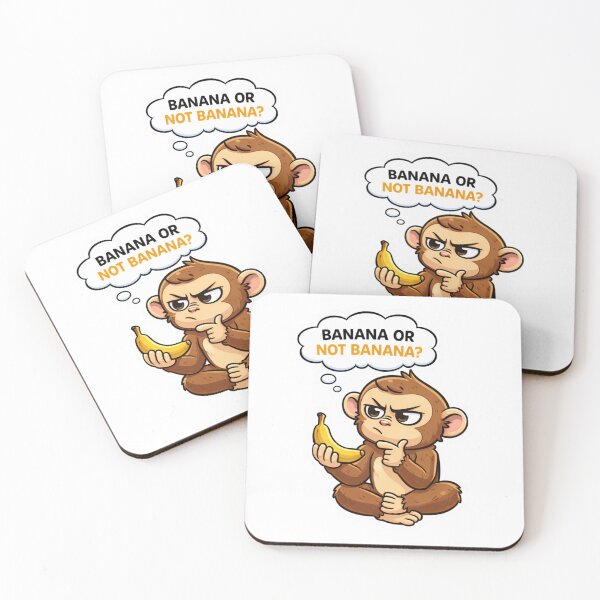 Item preview, Banana or Not Banana Monkey - Funny Shakespeare Parody - Thinking Ape Sticker designed and sold by ZYNORAworld.