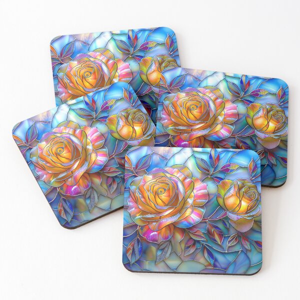 Item preview, Roses Stained Glass Art designed and sold by MargaretWiktor.
