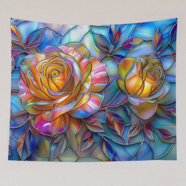 Item preview, Roses Stained Glass Art designed and sold by MargaretWiktor.