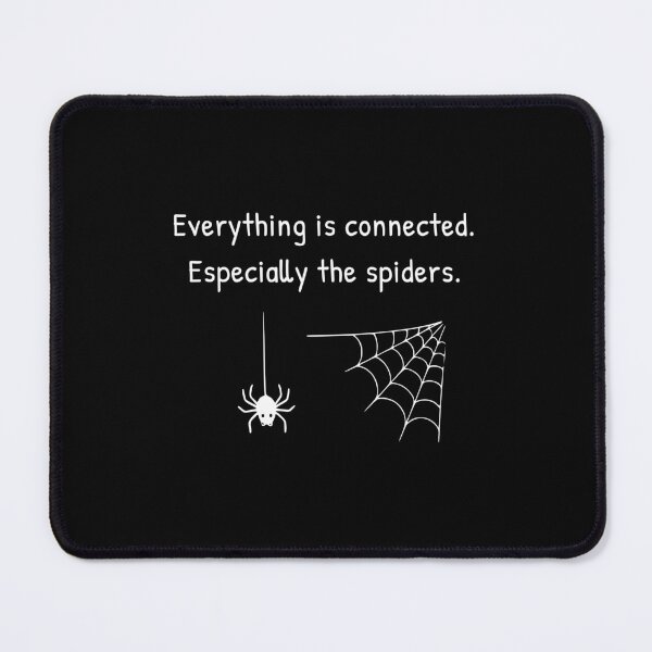 Item preview, Everything Is Connected Spider Web Humor Minimal Design designed and sold by AnnSign.