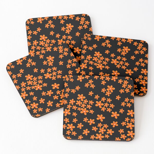 Item preview, Little Orange Watercolor Flowers Set designed and sold by uunaa.