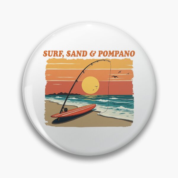 Item preview, Surf, Sand and Pompano - Pompano Fishing designed and sold by SNW-Collective.