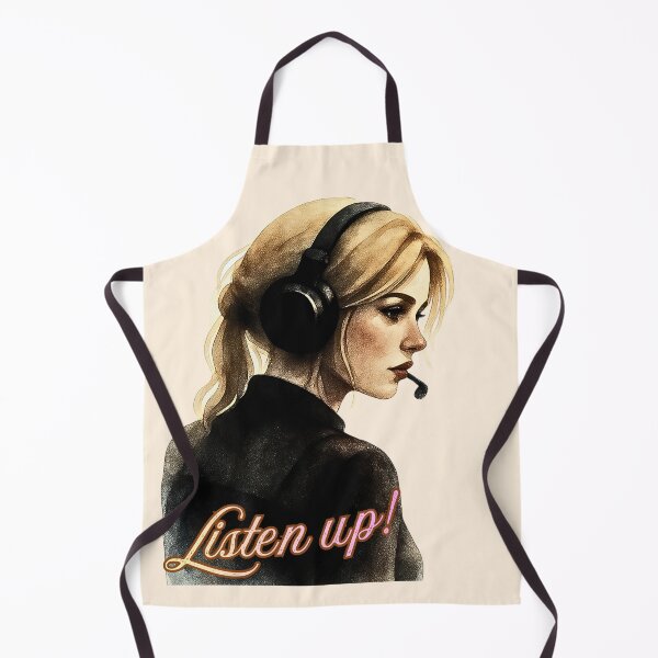 Item preview, Listen Up! Watercolor Dispatcher - Aesthetic Blonde Woman Headset designed and sold by PriyaMagic.