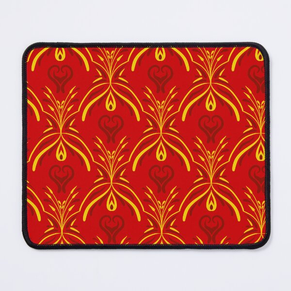 Item preview, Fire Scallop Damask designed and sold by FoxfireStardust.