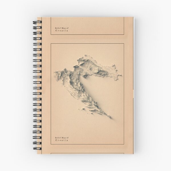 Item preview, Croatia Shaded Relief Map 3D digitally rendered designed and sold by ThinkAboutMaps.