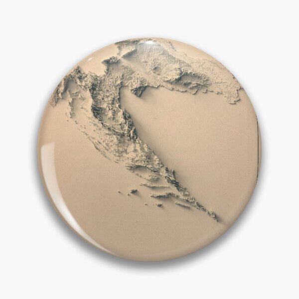 Item preview, Croatia Shaded Relief Map 3D digitally rendered designed and sold by ThinkAboutMaps.