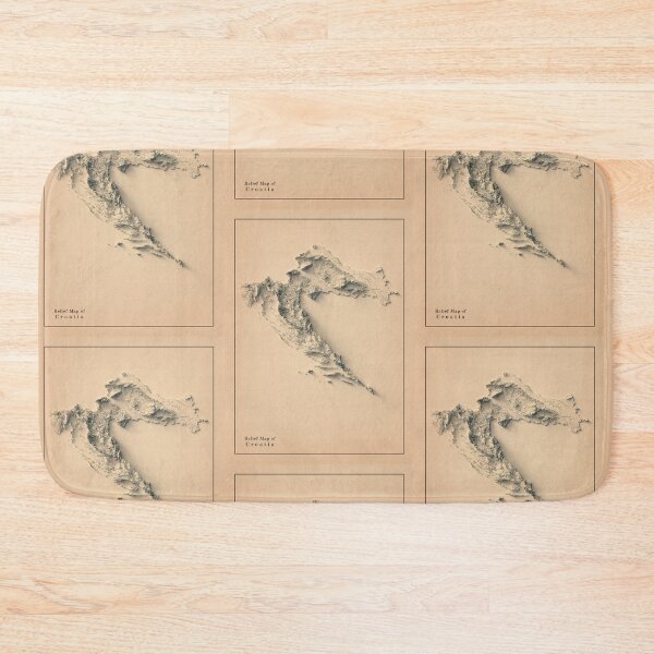 Item preview, Croatia Shaded Relief Map 3D digitally rendered designed and sold by ThinkAboutMaps.