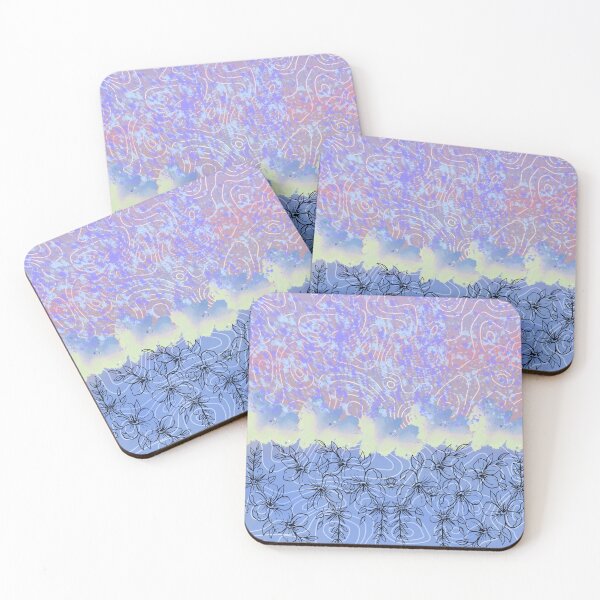 Item preview, Dreamy Floral Abstract with Pastel Watercolor Splashes designed and sold by Lougud.