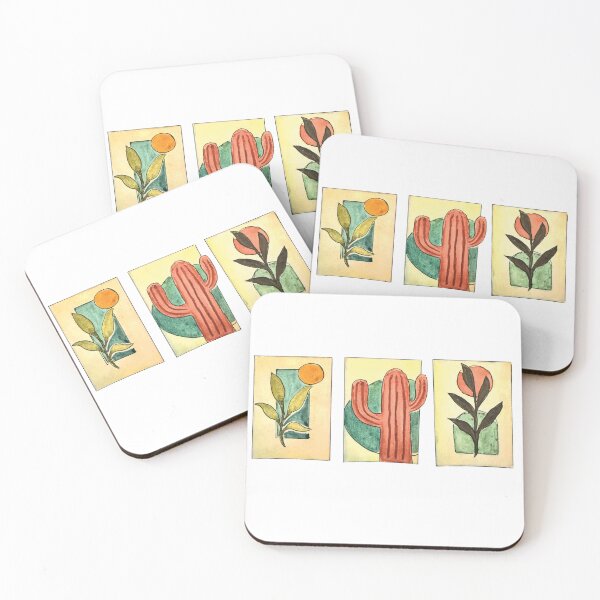 Item preview, Cute Hand Painted Cactus and simple plants in watercolor designed and sold by a.dadash.
