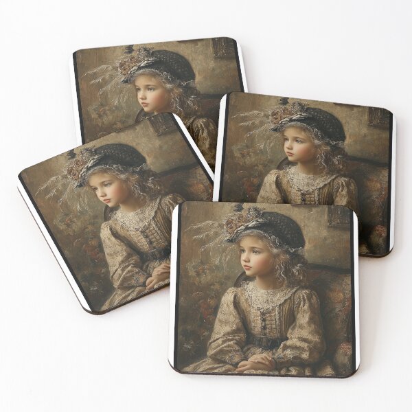 Item preview, Victorian Girl with Elegant Hat - Timeless Vintage Portrait designed and sold by VictorianDreams.