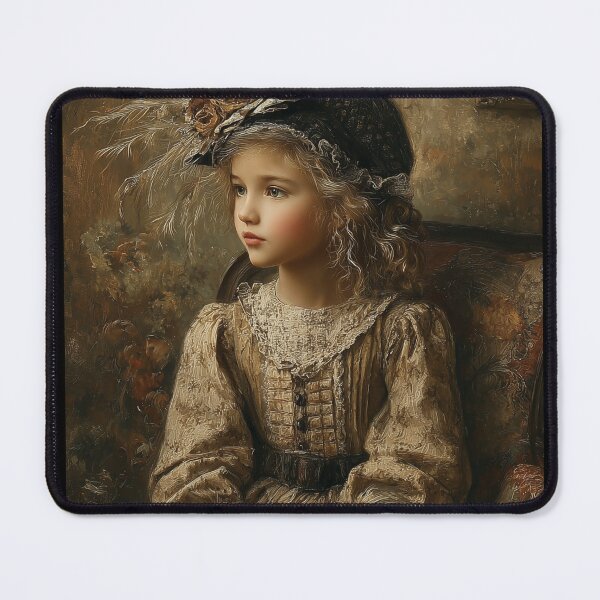 Item preview, Victorian Girl with Elegant Hat - Timeless Vintage Portrait designed and sold by VictorianDreams.