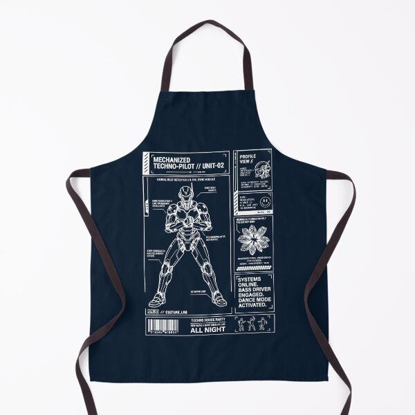 Item preview, Mechanized Techno-Pilot // Unit-02 (White Blueprint) designed and sold by RaveCultureLab.
