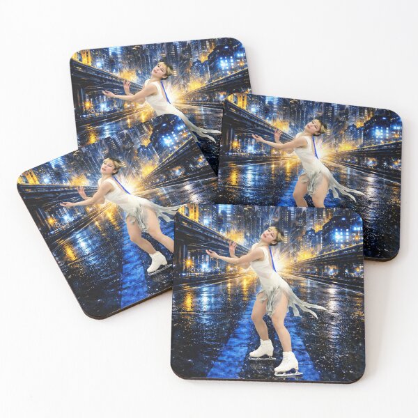 Item preview, Midnight Skater – City Lights Figure Skating Art Alysa Liu  designed and sold by origin-arthouse.