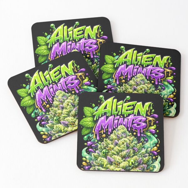 Item preview, Alien Mints Graffiti Print | Minty Gassy Sweet Hybrid designed and sold by WAUZ.