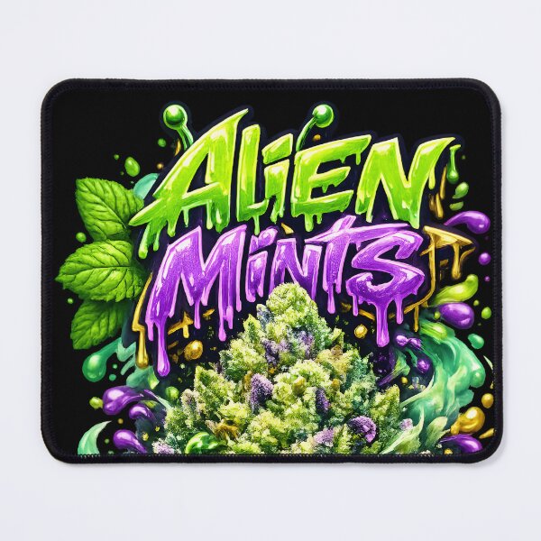 Item preview, Alien Mints Graffiti Print | Minty Gassy Sweet Hybrid designed and sold by WAUZ.