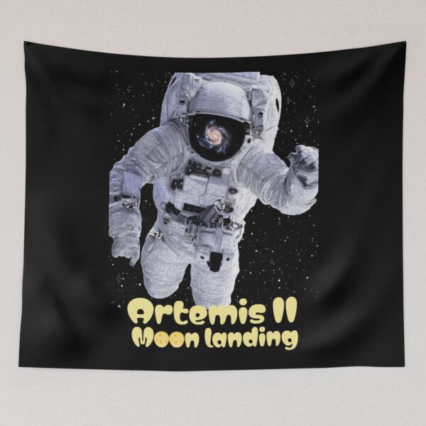Item preview, Artemis II Mission Astronaut: Golden Lunar Path - Back to the Moon - Moon landing designed and sold by Yasmine Mohammed.