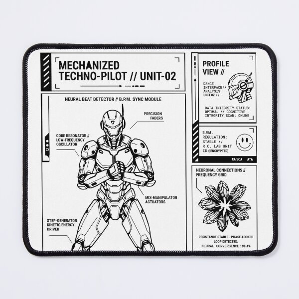 Item preview, Mechanized Techno-Pilot // Unit-02 (Stealth Edition) designed and sold by RaveCultureLab.