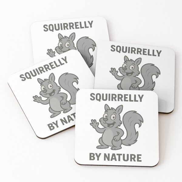 Item preview, Squirrely By Nature Funny Cute Squirrel Cartoon Design. designed and sold by The-T-In-Retro.