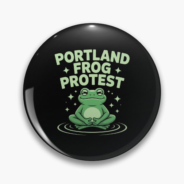 Item preview, Portland Frog Protest Funny Cute Amphibian Meme designed and sold by Artico-Designs.
