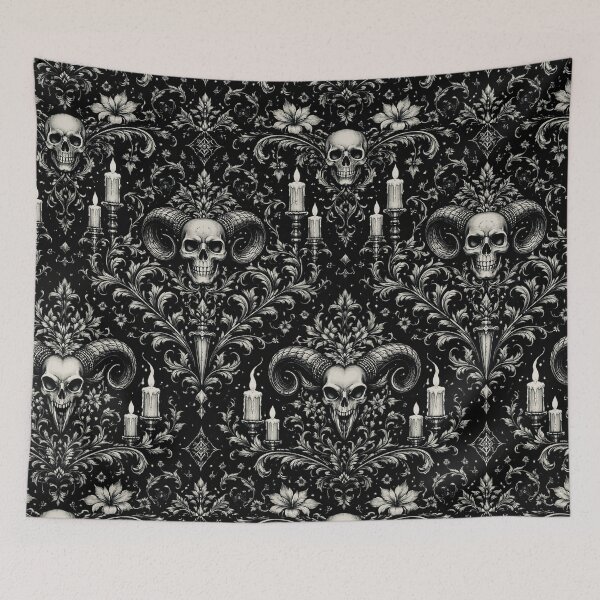 Item preview, Shadow Work: Etched Bone Skull & Ritual Dagger Damask designed and sold by cabuks.