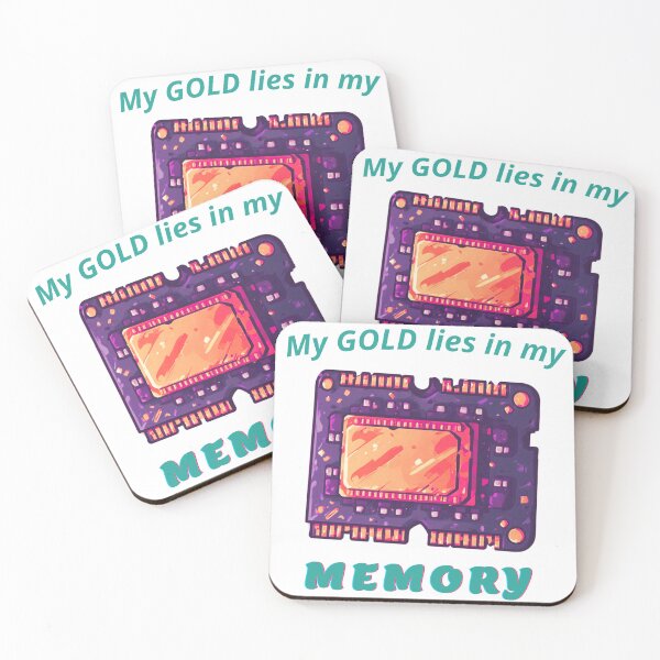 Item preview, Gold Memory RAM, a computer gift, for the geek and computer lover designed and sold by PiperParrot.