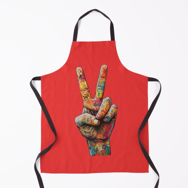Item preview, Graffiti Peace Sign Hand – Urban Street Art Colorful Hand Gesture Design designed and sold by Kruti Collection.