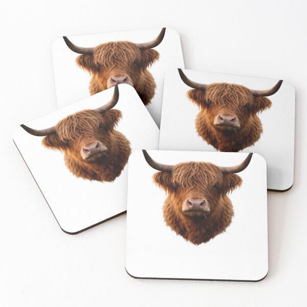 Item preview, Realistic Highland Cow Head Portrait designed and sold by ThistleAndCoo.