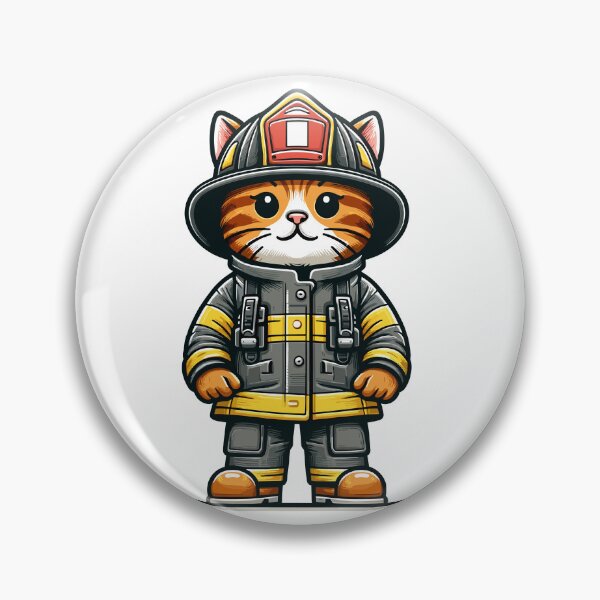 Item preview, Firefighter Cat Hero Gift Design designed and sold by CyfroweMysli.