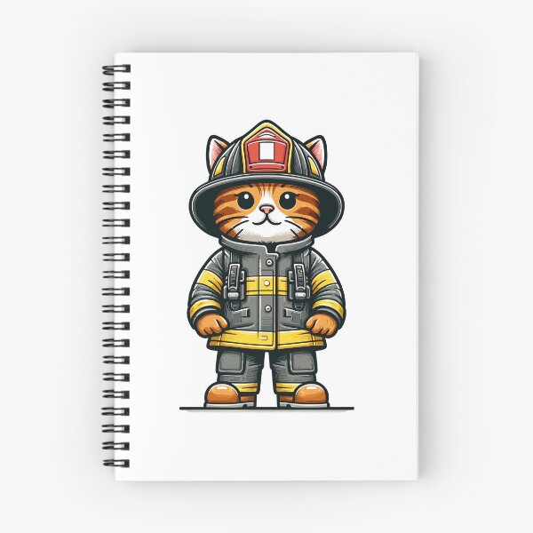 Item preview, Firefighter Cat Hero Gift Design designed and sold by CyfroweMysli.