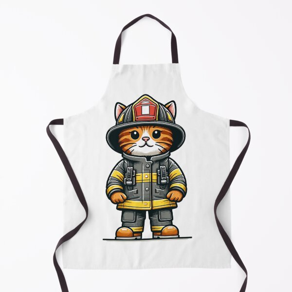Item preview, Firefighter Cat Hero Gift Design designed and sold by CyfroweMysli.