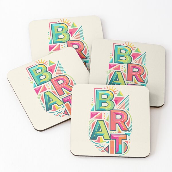 Item preview, Brat — Vibrant Geometric Typography designed and sold by 89BLACK.