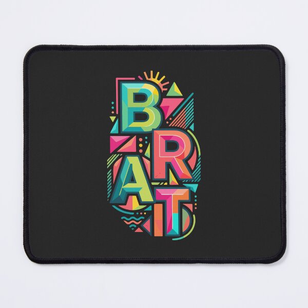 Item preview, Brat — Vibrant Geometric Typography designed and sold by 89BLACK.