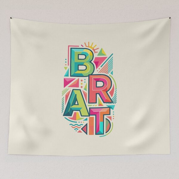 Item preview, Brat — Vibrant Geometric Typography designed and sold by 89BLACK.