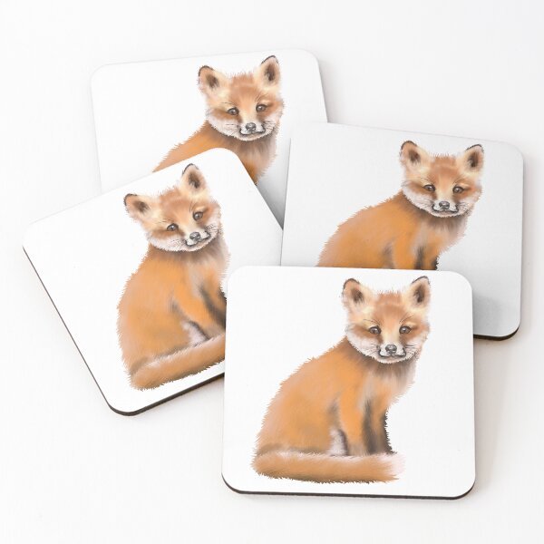 Item preview, Painterly Realistic Red Fox drawing illustration designed and sold by CampK80.