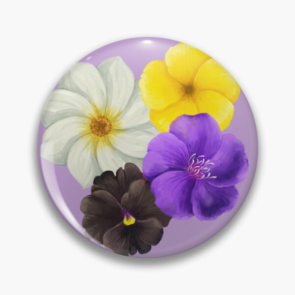 Item preview, Nonbinary watercolor flower pattern designed and sold by Fridayscorner.