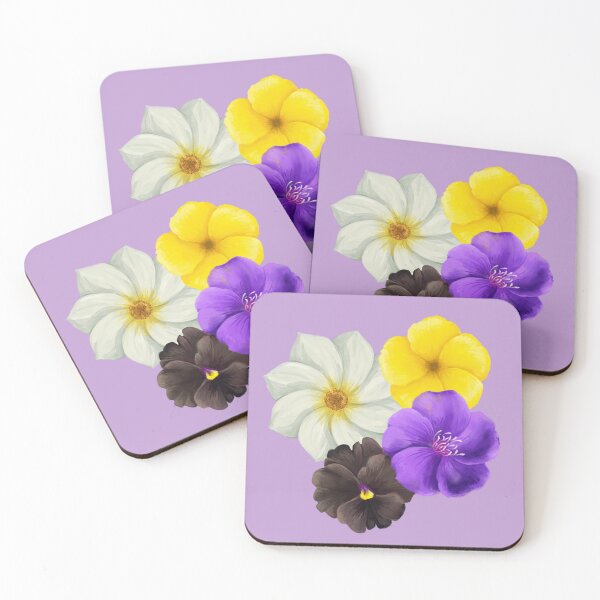 Item preview, Nonbinary watercolor flower pattern designed and sold by Fridayscorner.