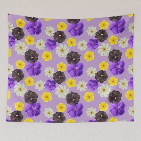 Item preview, Nonbinary watercolor flower pattern designed and sold by Fridayscorner.